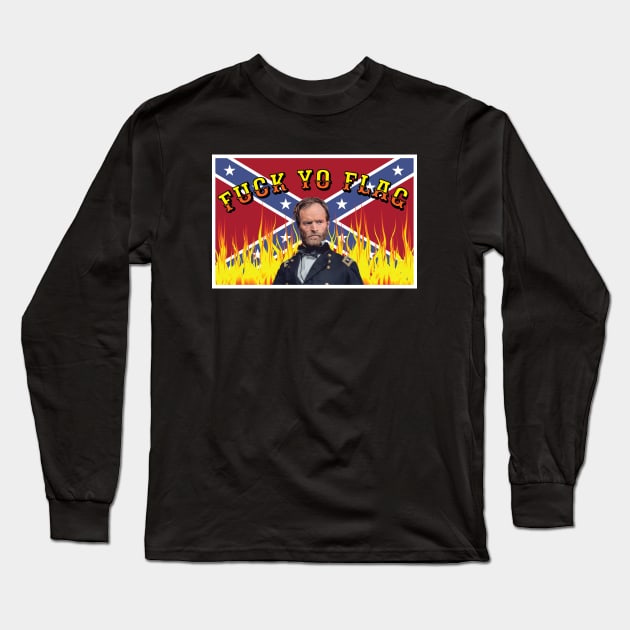 F*ck Yo Flag Long Sleeve T-Shirt by MadmanDesigns